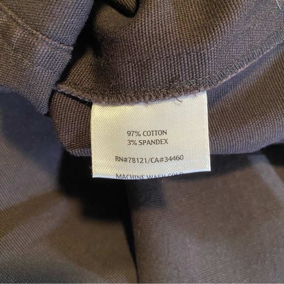 Eileen Fisher SZ S, stretch jeans in dark chocolate brown, EUC, lightweight nice - Picture 4 of 10